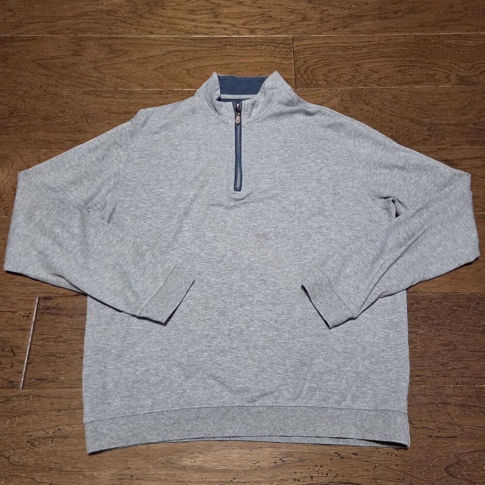 Johnnie-O 1/4 Zip Pullover Sully Men’s Size Large Stretch Heather Gray Preppy